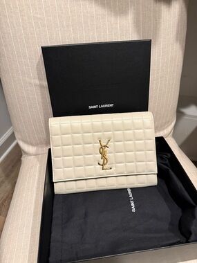 Saint Laurent Quilted Leather Clutch